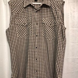 Rock Creek Ranch Sleeveless Plaid Shirt